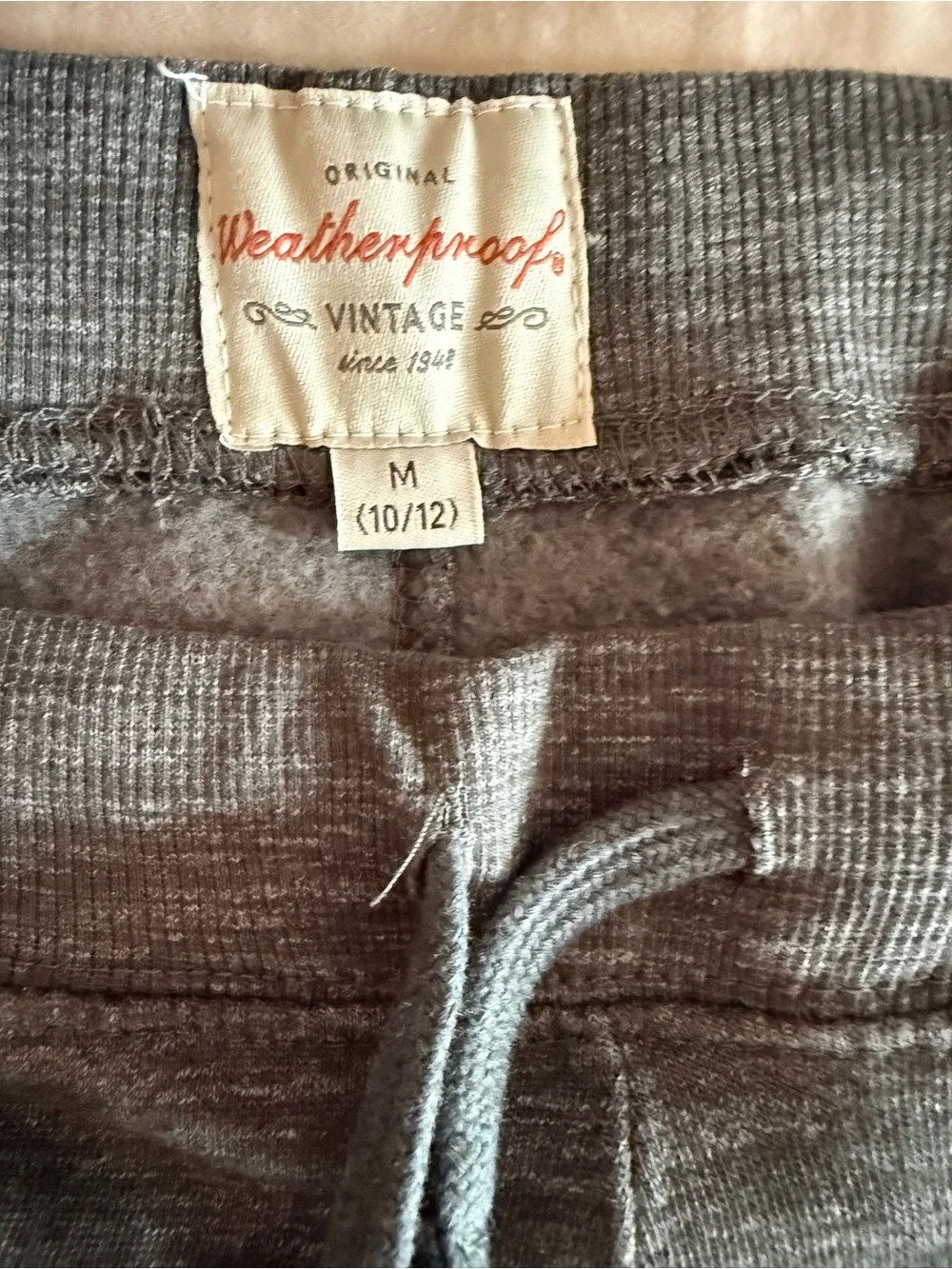 Weatherproof Vintage Boys Fleece Joggers Grey Heather Sweatpants Size M 10/12